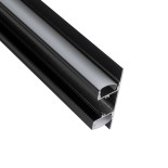 GLOBOSTAR® ALP-WALL-UPDOWN CONCEALED 70845-3M Επιφανειακό Προφίλ Αλουμινίου Ειδικό για Δημιουργία Κρυφού Φωτισμού Up & Down με Λευκό Γαλακτερό Πατητό Κάλυμμα για Ταινίες LED IP20 - Μαύρο & Λευκό - Μ300 x Π5 x Υ1.7cm