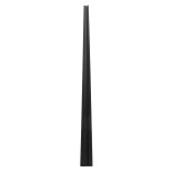 GloboStar® SKIRTINGBOARD-PROFILE 70852-3M Προφίλ Αλουμινίου - Βάση & Ψύκτρα Ταινίας LED με Λευκό Γαλακτερό Κάλυμμα - Επιφανειακή Χρήση για Περβάζι - Πατητό Κάλυμμα - Μαύρο - 3 Μέτρα - Μ300 x Π1.6 x Υ8cm