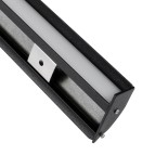 GloboStar® SURFACE-PROFILE 70859-3M Προφίλ Αλουμινίου - Βάση & Ψύκτρα Ταινίας LED με Λευκό Γαλακτερό Κάλυμμα - Επιφανειακή Χρήση Δημιουργίας Κρυφού Φωτισμού - Πατητό Κάλυμμα - Μαύρο - 3 Μέτρα - Πακέτο 5 Τεμαχίων - Μ300 x Π1.7 x Υ4.2cm