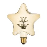 GLOBOSTAR® DECOSTAR 99207 Λάμπα E27 S125 LED 1W 70lm 360° AC 220-240V IP20 Ultra Θερμό Λευκό 2200K - Diode HP Filament Chip - Μελί - Μ15 x Π6 x Υ16cm - 3 Χρόνια Εγγύηση