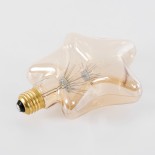GLOBOSTAR® DECOSTAR 99207 Λάμπα E27 S125 LED 1W 70lm 360° AC 220-240V IP20 Ultra Θερμό Λευκό 2200K - Diode HP Filament Chip - Μελί - Μ15 x Π6 x Υ16cm - 3 Χρόνια Εγγύηση