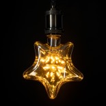 GLOBOSTAR® DECOSTAR 99207 Λάμπα E27 S125 LED 1W 70lm 360° AC 220-240V IP20 Ultra Θερμό Λευκό 2200K - Diode HP Filament Chip - Μελί - Μ15 x Π6 x Υ16cm - 3 Χρόνια Εγγύηση