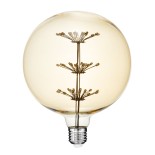 GLOBOSTAR® BALLOON 99210 Λάμπα E27 BLL150 LED 1.6W 140lm 360° AC 220-240V IP20 Ultra Θερμό Λευκό 2200K - Diode HP Filament Chip - Μελί - Μ15 x Π15 x Υ19.5cm - 3 Χρόνια Εγγύηση
