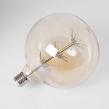 GLOBOSTAR® BALLOON 99210 Λάμπα E27 BLL150 LED 1.6W 140lm 360° AC 220-240V IP20 Ultra Θερμό Λευκό 2200K - Diode HP Filament Chip - Μελί - Μ15 x Π15 x Υ19.5cm - 3 Χρόνια Εγγύηση