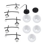 GLOBOSTAR® LUNA 01088 Μοντέρνο Φωτιστικό Οροφής με Ντουί 5 x E27 AC 220-240V IP20 - Λευκό & Μαύρο - Μ60 x Π60 x Υ43cm