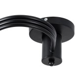 GloboStar® SELINA 01089 Μοντέρνο Φωτιστικό Οροφής Μπάλα Τρίφωτο 3 x E27 IP20 Μαύρο Μέταλλο με Λευκό Γυαλί - Μ60 x Π60 x Υ45cm