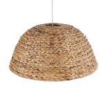 GloboStar® MANGATA 01847 Boho Κρεμαστό Φωτιστικό Καμπάνα Μονόφωτο 1 x E27 IP20 Καφέ Ξύλο - Μ60 x Π60 x Υ28cm