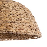 GloboStar® MANGATA 01847 Boho Κρεμαστό Φωτιστικό Καμπάνα Μονόφωτο 1 x E27 IP20 Καφέ Ξύλο - Μ60 x Π60 x Υ28cm