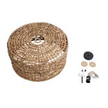 GLOBOSTAR® MANGATA 01849 Boho Κρεμαστό Φωτιστικό Οροφής με Ντουί 1 x E27 AC 220-240V IP20 - Καφέ - Μ60 x Π60 x Υ28cm