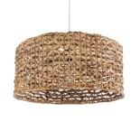 GLOBOSTAR® MANGATA 01849 Boho Κρεμαστό Φωτιστικό Οροφής με Ντουί 1 x E27 AC 220-240V IP20 - Καφέ - Μ60 x Π60 x Υ28cm