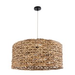 GLOBOSTAR® MANGATA 01849 Boho Κρεμαστό Φωτιστικό Οροφής με Ντουί 1 x E27 AC 220-240V IP20 - Καφέ - Μ60 x Π60 x Υ28cm