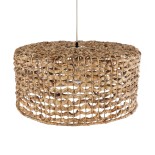 GLOBOSTAR® MANGATA 01849 Boho Κρεμαστό Φωτιστικό Οροφής με Ντουί 1 x E27 AC 220-240V IP20 - Καφέ - Μ60 x Π60 x Υ28cm
