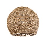 GLOBOSTAR® MANGATA 01851 Boho Κρεμαστό Φωτιστικό Οροφής με Ντουί 1 x E27 AC 220-240V IP20 - Καφέ - Μ60 x Π60 x Υ50cm