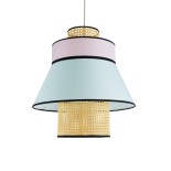 GLOBOSTAR® SAIGE 01920 Boho Κρεμαστό Φωτιστικό Οροφής με Ντουί 1 x E27 AC 220-240V IP20 - Πολύχρωμο - Μ50 x Π50 x Υ54cm