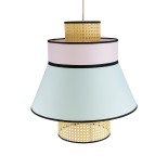 GLOBOSTAR® SAIGE 01920 Boho Κρεμαστό Φωτιστικό Οροφής με Ντουί 1 x E27 AC 220-240V IP20 - Πολύχρωμο - Μ50 x Π50 x Υ54cm