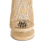 GLOBOSTAR® ROWAN 01994 Boho Επιτραπέζιο Φωτιστικό Πορτατίφ με Ντουί 1 x E27 AC 220-240V IP20 - Μπεζ - Μ17 x Π17 x Υ42cm