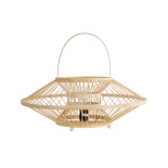 GLOBOSTAR® SORENIA 02005 Boho Επιτραπέζιο Φωτιστικό Πορτατίφ με Ντουί 1 x E27 AC 220-240V IP20 - Μπεζ - Μ50 x Π50 x Υ18cm