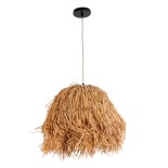 GLOBOSTAR® GUADELOUPE 02154 Boho Κρεμαστό Φωτιστικό Οροφής με Ντουί 1 x E27 AC 220-240V IP20 - Μπεζ - Μ50 x Π50 x Υ40cm