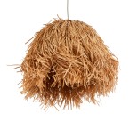 GLOBOSTAR® GUADELOUPE 02154 Boho Κρεμαστό Φωτιστικό Οροφής με Ντουί 1 x E27 AC 220-240V IP20 - Μπεζ - Μ50 x Π50 x Υ40cm