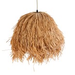 GLOBOSTAR® GUADELOUPE 02154 Boho Κρεμαστό Φωτιστικό Οροφής με Ντουί 1 x E27 AC 220-240V IP20 - Μπεζ - Μ50 x Π50 x Υ40cm