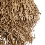 GloboStar® GUADELOUPE 02158 Boho Κρεμαστό Φωτιστικό Καμπάνα Μονόφωτο 1 x E27 IP20 Μπεζ Raffia - Μ80 x Π80 x Υ60cm