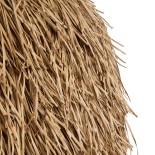 GloboStar® GUADELOUPE 02159 Boho Κρεμαστό Φωτιστικό Καμπάνα Μονόφωτο 1 x E27 IP20 Μπεζ Raffia - Μ120 x Π120 x Υ100cm