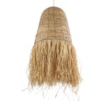 GLOBOSTAR® PORTOFERRAIO 02190 Boho Κρεμαστό Φωτιστικό Οροφής με Ντουί 1 x E27 AC 220-240V IP20 - Μπεζ - Μ60 x Π60 x Υ120cm
