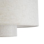 GloboStar® MARIGOLD 02226 Boho Κρεμαστό Φωτιστικό Οροφής Μονόφωτο 1 x E27 AC220-240V IP20 - Φ48 x Υ27cm - Λευκό Ύφασμα Καμπάνα