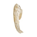 GloboStar® GOURAMI 02358 Boho Φωτιστικό Τοίχου - Απλίκα Μονόφωτο 1 x E27 AC220-240V IP20 - Μ64 x Π21 x Υ16cm - Μπεζ Λεπτό Φύλλο Ξύλου Πλέγμα - 5 Χρόνια Εγγύηση