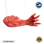 GLOBOSTAR® GOURAMI 02360 Μοντέρνο Κρεμαστό Φωτιστικό Οροφής με Ντουί 4 x E27 AC 220-240V IP20 - Κόκκινο - Μ70 x Π40 x Υ27cm