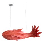 GLOBOSTAR® GOURAMI 02361 Μοντέρνο Κρεμαστό Φωτιστικό Οροφής με Ντουί 4 x E27 AC 220-240V IP20 - Κόκκινο - Μ100 x Π72 x Υ36cm