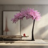 GloboStar® Artificial Garden CHERRY BLOSSOM TREE 20184 Τεχνητό Διακοσμητικό Δέντρο Βουκαμβίλια Άνθος Κερασιάς Υ320cm