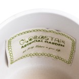 GloboStar® Artificial Garden CASTELLO 20549 Διακοσμητικό Κεραμικό Κασπώ Γλάστρα - Flower Pot Λευκό με Μαύρες Λεπτομέρειες Φ15 x Υ12cm