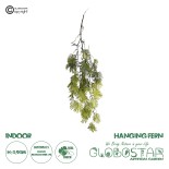 GloboStar® Artificial Garden HANGING FERN 20614 Τεχνητό Διακοσμητικό Κρεμαστό Φυτό Φτέρη Μ30 x Π10 x Υ90cm