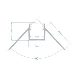 GloboStar® PLASTERBOARD-PROFILE 70821-3M Προφίλ Αλουμινίου - Βάση & Ψύκτρα Ταινίας LED με Λευκό Γαλακτερό Κάλυμμα - Χωνευτή Γωνιακή Χρήση σε Εξωτερική Γωνία Γυψοσανίδας - Trimless - Πατητό Κάλυμμα - Ασημί - 3 Μέτρα - Πακέτο 5 Τεμαχίων - Μ300 x Π4.5 x Υ2cm