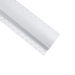 GloboStar® PLASTERBOARD-PROFILE 70840-3M Προφίλ Αλουμινίου - Βάση & Ψύκτρα Ταινίας LED με Λευκό Γαλακτερό Κάλυμμα - Χωνευτή Χρήση σε Γυψοσανίδα για Δημιουργία Κρυφού Φωτισμού - Trimless - Πατητό Κάλυμμα - Λευκό - 3 Μέτρα - Πακέτο 5 Τεμαχίων - Μ300 x Π9.7 