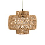 GLOBOSTAR® JENSON 00909 Boho Κρεμαστό Φωτιστικό Οροφής με Ντουί 1 x E27 AC 220-240V IP20 - Μπεζ - Μ33 x Π33 x Υ28cm