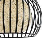 GLOBOSTAR® CARTER 00960 Μοντέρνο Κρεμαστό Φωτιστικό Οροφής με Ντουί 1 x E27 AC 220-240V IP20 - Μαύρο & Μπεζ - Μ28 x Π28 x Υ23cm
