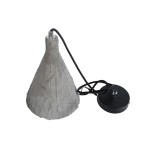 GLOBOSTAR® VOLCANO 01080 Μοντέρνο Κρεμαστό Φωτιστικό Οροφής με Ντουί 1 x E27 AC 220-240V IP20 - Γκρι - Μ17 x Π17 x Υ24cm