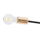 GloboStar® OLINDA 01244 Μοντέρνο Φωτιστικό Οροφής Πλέγμα Πολύφωτο 10 x E27 IP20 Μαύρο & Χρυσό Μέταλλο - Μ102 x Π102 x Υ17cm