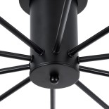 GloboStar® OLINDA 01244 Μοντέρνο Φωτιστικό Οροφής Πλέγμα Πολύφωτο 10 x E27 IP20 Μαύρο & Χρυσό Μέταλλο - Μ102 x Π102 x Υ17cm