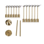 GLOBOSTAR® MILANO 01485 Μοντέρνο Φωτιστικό Οροφής με Ντουί 12 x E27 AC 220-240V IP20 - Χρυσό - Μ80 x Π80 x Υ80cm