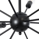 GLOBOSTAR® MILANO 01486 Μοντέρνο Φωτιστικό Οροφής με Ντουί 12 x E27 AC 220-240V IP20 - Μαύρο - Μ80 x Π80 x Υ80cm