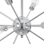 GLOBOSTAR® MILANO 01487 Μοντέρνο Φωτιστικό Οροφής με Ντουί 12 x E27 AC 220-240V IP20 - Ασημί - Μ80 x Π80 x Υ80cm