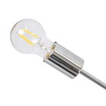 GLOBOSTAR® MILANO 01487 Μοντέρνο Φωτιστικό Οροφής με Ντουί 12 x E27 AC 220-240V IP20 - Ασημί - Μ80 x Π80 x Υ80cm