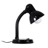 GloboStar® STUDENT 01530 Μοντέρνο Επιτραπέζιο Φωτιστικό Πορτατίφ Μονόφωτο 1 x E27 IP20 Μαύρο Μέταλλο με Μαύρο Πλαστικό - Μ12 x Π12 x Υ32cm