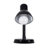GloboStar® STUDENT 01530 Μοντέρνο Επιτραπέζιο Φωτιστικό Πορτατίφ Μονόφωτο 1 x E27 IP20 Μαύρο Μέταλλο με Μαύρο Πλαστικό - Μ12 x Π12 x Υ32cm