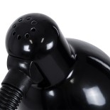 GloboStar® STUDENT 01530 Μοντέρνο Επιτραπέζιο Φωτιστικό Πορτατίφ Μονόφωτο 1 x E27 IP20 Μαύρο Μέταλλο με Μαύρο Πλαστικό - Μ12 x Π12 x Υ32cm