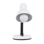 GloboStar® STUDENT 01531 Μοντέρνο Επιτραπέζιο Φωτιστικό Πορτατίφ Μονόφωτο 1 x E27 IP20 Λευκό Μέταλλο με Μαύρο Πλαστικό - Μ12 x Π12 x Υ32cm