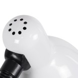 GloboStar® STUDENT 01531 Μοντέρνο Επιτραπέζιο Φωτιστικό Πορτατίφ Μονόφωτο 1 x E27 IP20 Λευκό Μέταλλο με Μαύρο Πλαστικό - Μ12 x Π12 x Υ32cm